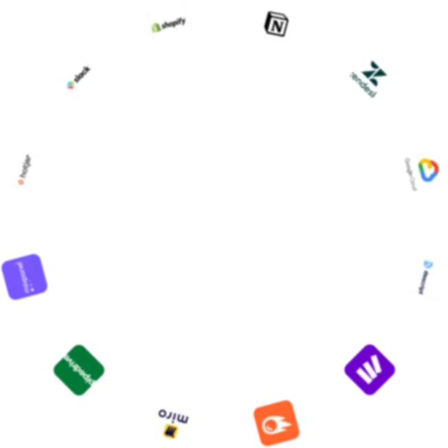 Partner logos including Hubspot, Notion, Stripe, and more